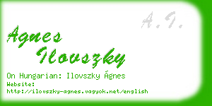 agnes ilovszky business card